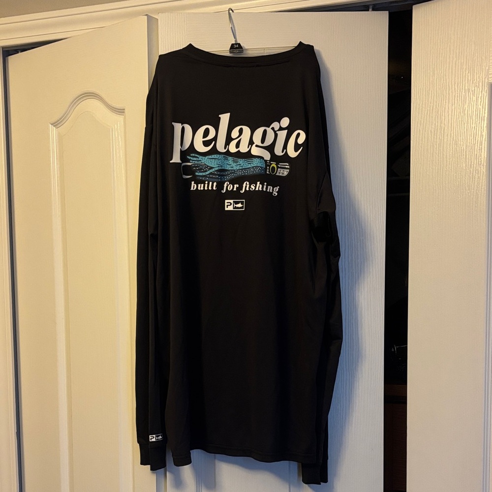 Pelagic Black and Blue Fishing Shirt